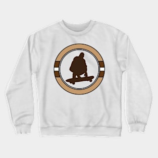 Skateboard Kick Flip Silhouet Skateboarder Crewneck Sweatshirt